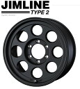 【取り寄せ品】法人宛送料無料~ ホイールのみ 4本 ウェッズ ジムライン タイプ2 マットブラック 16インチ 8.0J インセット0 6穴 PCD139.7 ハブ径110.5 JWL WEDS JIMLINE TYPE2 センターキャップ別料金 個人宅も追加料金にて対応可能