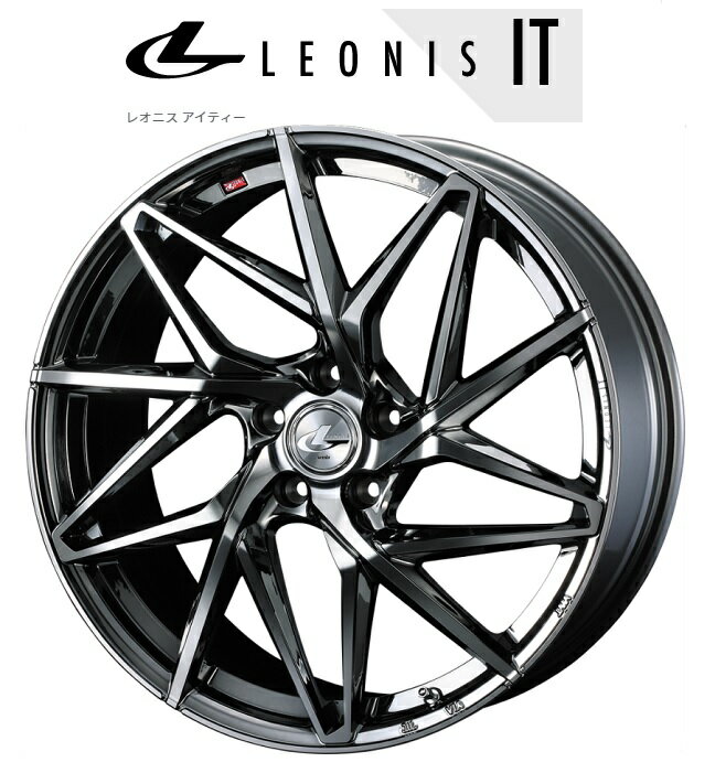 送料無料　4本セット　ウェッズ　レオニスIT　LEONIS　BMCMC　19インチ　8J　インセット+50　5穴　PCD114.3　エスティマ　ラッシュ　オデッセイ　エリシオン　クロスロード　CR-V　ヴェゼル　E52エルグランド