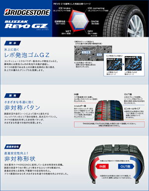 195/65R15サマータイヤホイールセットブリヂストン(BRIDGESTONE)ブリザックレボGZ(BLIZZAKREVOGZ)ユーロスピードG104本セット【2014冬商品】