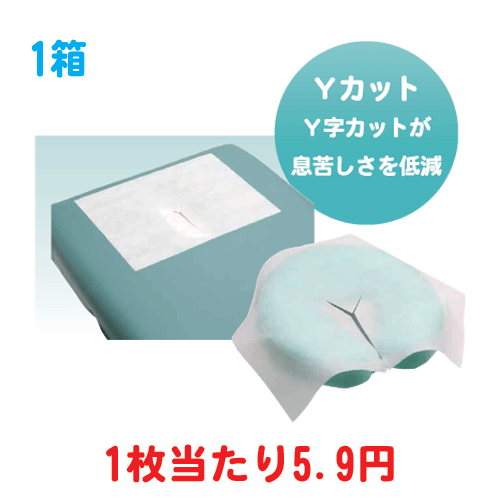 治療・施術ベット用 フェイスペーパーエコ Yカット 1000枚×1箱 人気 安い マクラカバー ピローカバー ピローシ－ト ディスポ