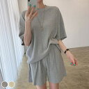 セットアップ ルームウェア レディース 半袖 半袖短パン トップス パジャマ ショートパンツ 2点セット 上下セット 春 夏 可愛い オーバーサイズ 部屋着 カジュアル 春夏 大きいサイズ おしゃれ 軽い 暖かい 修学旅行