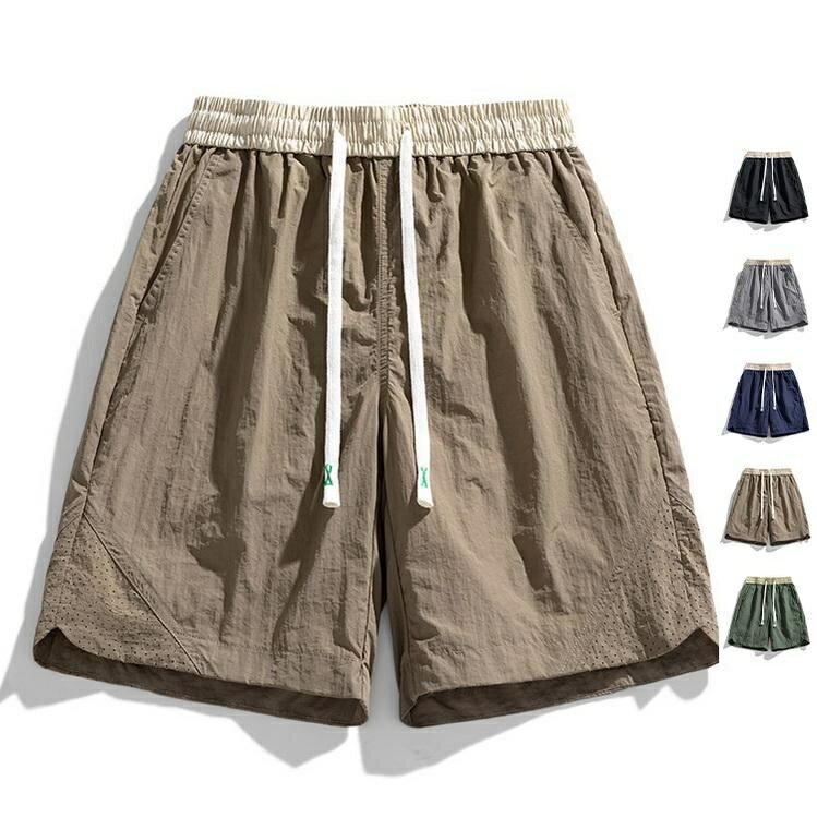 樂天商城 - ハーフパンツ ショートパンツ 短パン メンズ ショーパン ショート丈 涼しい 膝上 短め スウェットパンツ 夏 短パン 半パン カジュアル 大きいサイズ 無地 半ズボン ゴルフ スポーツ アウトドア クライミング ゆったり 海 夏 お兄系 夏物 ボトムス