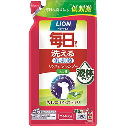 【期間限定ポイントUP】ライオン (LION) ペットキレイ 毎日でも洗える リンスインシャンプー 犬用 つめかえ用 愛犬用 詰替え400ml