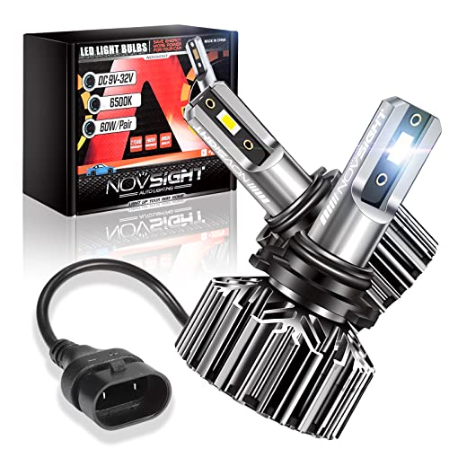 【期間限定ポイントUP】NOVSIGHT led ヘッドライト HB3 led ハービーム用 車検対応 12000LM 60W DC9V-32V車対応 6500K 超高輝度 車/バイク用 フォグランプ 2個セット 販売者2年保証