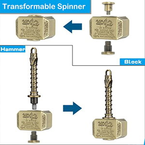 【期間限定ポイントUP】ハンドスピナー ベアリング Thor Hammer Fidget Spinners?ステンレススチール ギアスピナー キューブ 指先 回転コマ 2 Pack ストレス解消 EDC ADHD 暇つぶし 脳トレ 子供大人