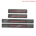 【期間限定ポイントUP】【BOYOUS最新型】スバル クロストレック GU系(2022年9月〜)専用 スカーボン調の革 スカッフプレート・サイドステップ 金箔ホ...