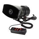 【期間限定ポイントUP】Optimister 拡声器 車 サイレン ホーン ポータブル拡声器 ヤンキーホーン マイクアンプ エアーホーン 車載拡声器 バイク 12V 60W 300dB 5トーン 音量調節可能