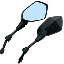 【期間限定ポイントUP】TKY バイク スクーター カスタム ミラー サイドミラー 汎用 左右セット (10mm, カーボン)