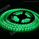 【期間限定ポイントUP】12V高輝度LEDテープライト SMD 2835 3528 5M 300連 強力粘着両面テープ 正面発光防水仕様IP65 切断可能 (緑...