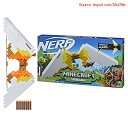 【期間限定ポイントUP】ハズブロ(HASBRO) ナーフ マインクラフトMinecraft Sabrewing 電動弓型ブラスター、ナーフ エリート ダーツ8本...