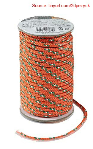 【期間限定ポイントUP】キャプテンスタッグ(CAPTAIN STAG) テント・タープ部品 ロープ テントロープ ガイドロープ カラーロープ 径5mm×20m オレンジ UA-4538