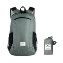 【期間限定ポイントUP】Naturehike公式ショップ 登山バッグ リュックサック バックパック 防水バッグ 軽量バッグ 撥水加工 アウトドア ハイキング 通学 旅行 男女兼用 かばん収納袋付き (グレー18L)