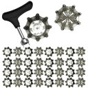 【期間限定ポイントUP】QuickYen ゴルフシューズ スパイク (Soft spikes) 34個入 スパイク ゴルフ 鋲 交換用 ゴルフシューズ スパイク...