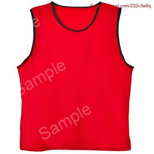 【期間限定ポイントUP】[COMFORTIS] ビブス 大人 蛍光 バスケ サッカー フットサル ユニフォーム ドライメッシュ 番号無し フリーサイズ (レッド， 1)