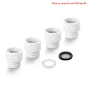 【期間限定ポイントUP】OFFO シャワーヘッド用アダプターセット 4個セット KVK/MYM/東京ガスのシャワーホースとG1/2のシャワーヘッド接続用アダプター 取付簡単 取扱説明書付き ホワイト