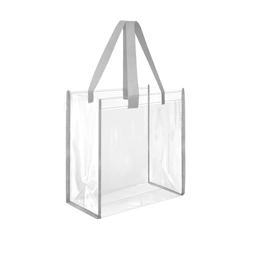 【期間限定ポイントUP】[DFsucces] プールバッグ 透明ビニールバッグ pvc 汚れにくい 防水 大容量 手提げバッグ お持ち運び便利 男女兼用 ビーチ/水泳/温泉/旅行/アウトドア用 (グレー， 35*35*20cm)