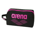 【期間限定ポイントUP】arena(アリーナ) プルーフバッグ 2ルームプルーフバッグ AEAWJA53 ブラック×ピンク(BKPK)