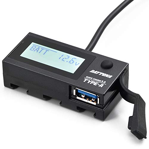 『代引き不可』★期間限定P5倍★デイトナ バイク用 USB電源&電圧計 USB-A QC3.0対応 急速充電 18W iPhone/Android対応 イープラスチャージャー 16077