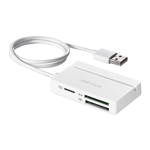 『代引き不可』BUFFALO USB2.0 マルチカードリーダー スタンダードモデル ホワイト BSCR105U2WH+K8 『代引き不可』BUFFALO USB2.0 マルチカードリーダー スタンダードモデル ホワイト BSCR105U2WH+K8