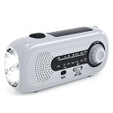 【期間限定ポイントUP】防災ラジオ 手回し充電ラジオ LED懐中電灯 緊急ラジオ ソーラー充電ラジオ 5つのランプビーズLED 4速スイッチラジオ 小型AM/FM持ち運べやすい気象ラジオ重さ約250g 災害用ラジオ SOSアラート付き 大容