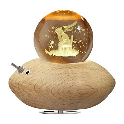 【期間限定ポイントUP】【正規品】プレゼント人気 Yibaision オルゴール 星の王子さま クリスタル ボール 間接照明 LEDライト USB充電式 投影機能 インテリア 癒しグッズ おしゃれ 木製 手作り 雰囲気作り かわいい 人気