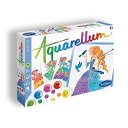 AQUARELLUM JUNIOR アクアレルム ジュニア 水彩 塗り絵 セット 絵の具セット 子ども 大人 フランス製ぬりえ 日本正規品 (フラワープリンセス)