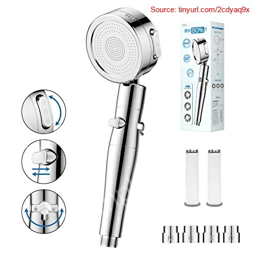 【代金不可！期間限定ポイントUP】Eaimiu シャワーヘッド【2023年究極進化型】節水 塩素除去 シャワー 3段階モード 分解掃除 高水圧 低水圧 シャワー・ヘッド 360°調節 水量水圧調節 手元止水 シャワー ヘッド 最強 増圧用しのサムネイル