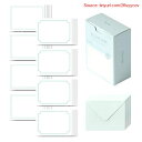 【期間限定ポイントUP】モノライク メッセージカード ミニカード ブランクミント Message card Blank Mint - 40枚封筒20枚セットミニサイズデザイン文具お祝いのカード感謝カード