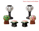 【期間限定ポイントUP】四日市ばんこ焼 【日本製】 ひな道具セット(ミニ) 【陶器製_手描き】