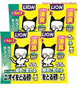 【期間限定ポイントUP】【限定】ライオン (LION) ニオイをとる砂 猫砂 カラーチェンジタイプ 5.5Lx4袋 (ケース販売)
