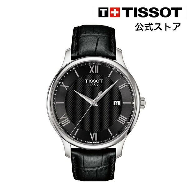 ティソ 腕時計（メンズ） 【ワンダフルデーP10倍】ティソ 公式 メンズ 腕時計 TISSOT トラディション クオーツ ブラック文字盤 レザー