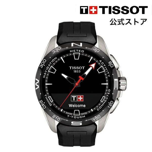 ティソ 公式 メンズ 腕時計 TISSOT T-タッチ コネクト ソーラー ブラック文字盤 ラバー T1214204705100