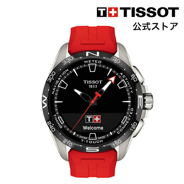 ティソ 公式 メンズ 腕時計 TISSOT T-タッチ コネクト ソーラー ブラック文字盤 シリコンストラップ T1214204705101
