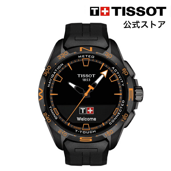【楽天スーパーSALE P10倍】ティソ 公式 メンズ 腕時計 TISSOT T-タッチ コネクト ソーラー ブラック文字盤 ラバー T1214204705104