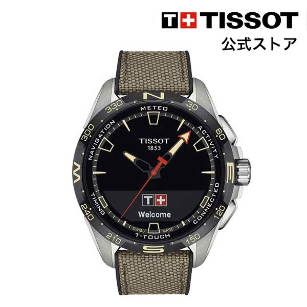 ティソ 公式 メンズ 腕時計 TISSOT T-タッチ コネクト ソーラー ブラック文字盤 テキスタイル t1214204705107