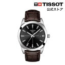 ティソ ティソ 公式 メンズ 腕時計 TISSOT ジェントルマン クォーツ ブラック文字盤 レザー T1274101605101