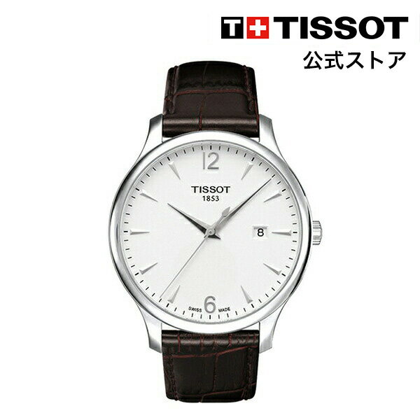 ティソ 腕時計（メンズ） 【楽天スーパーSALE P10倍】ティソ 公式 メンズ 腕時計 TISSOT トラディション クォーツ シルバー文字盤 レザー T0636101603700