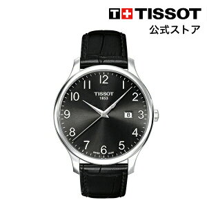ティソ 公式 メンズ 腕時計 TISSOT トラディション クォーツ ブラック文字盤 レザー T0636101605200