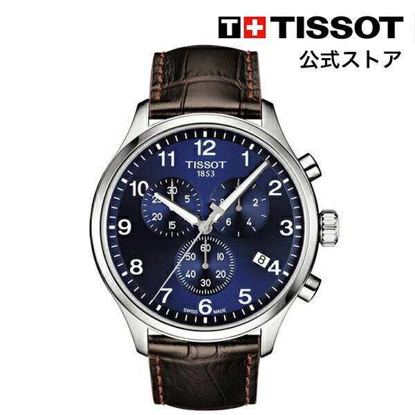 ティソ ティソ 公式 メンズ 腕時計 TISSOT クロノ XL クラシック クォーツ ブルー文字盤 レザー T1166171604700