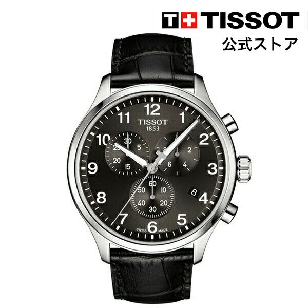 ティソ 腕時計（メンズ） ティソ 公式 メンズ 腕時計 TISSOT クロノ XL クラシック クォーツ ブラック文字盤 レザー T1166171605700