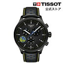 【マラソンP10倍】ティソ 公式 メンズ 腕時計 TISSOT クロノ XL NBA チームズ スペシャル ゴールデンステート ウォリアーズ エディション クォーツ ブラック文字盤 レザー T1166173605102