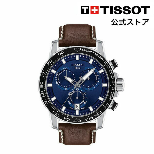 ティソ 腕時計（メンズ） 【マラソンP10倍】ティソ 公式 メンズ 腕時計 TISSOT スーパースポーツ クロノクォーツ ブルー文字盤 レザー T1256171604100