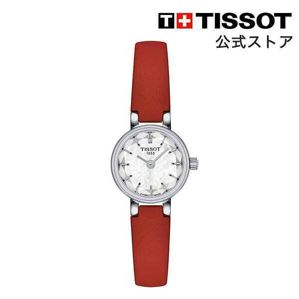 ティソ 【楽天スーパーSALE P10倍】ティソ 公式 レディース 腕時計 TISSOT ラブリー ラウンド ホワイト・マザー・オブ・パール文字盤 レザーストラップ T1400091611100