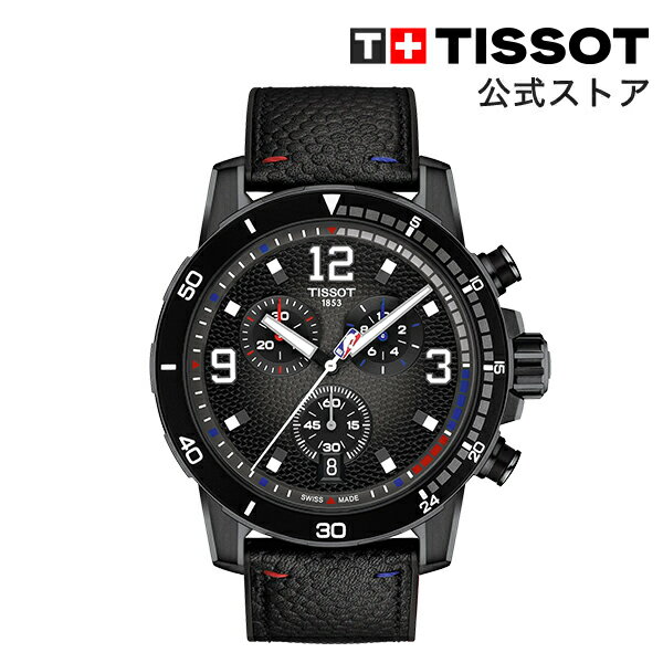 ポイント10倍★ ティソ 公式 腕時計 TISSOT スーパースポーツ NBA スペシャルエディション クロノグラフ クオーツ ブラック文字盤 レザー T125...