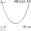 【 金属アレルギー対応 】 純チタン ネックレス チェーン 50cm アズキ 小豆 2mm幅 A50F( チタン チェーンネックレス レディース メンズ 錆びない アジャスター シンプル ユニセックス 男女兼用 ニッケルフリー 46cm 47cm 48cm 49cm スポーツ 肩こり )