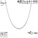 楽天チタンアクセサリー　レジエ【 金属アレルギー対応 】 純チタン ネックレス チェーン 80cm 小判 2.0mm幅 AO80F（ チタン チェーンネックレス メンズ レディース アジャスター 錆びない つけっぱなし シンプル ユニセックス 男女兼用 ニッケルフリー 76cm 77cm 78cm 79cm スポーツ 肩こり ）