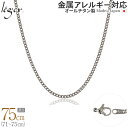【 金属アレルギー対応 】 純チタン ネックレス チェーン 75cm キヘイ 喜平 2.9mm幅 ( チタン チェーンネックレス メンズ レディース アジャスタ...