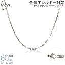 楽天チタンアクセサリー　レジエ【 金属アレルギー対応 】 純チタン ネックレス チェーン 60cm カットアズキ 小豆 1.9mm幅 SA60F（ チタン チェーンネックレス レディース メンズ 錆びない アジャスター シンプル アズキ ユニセックス 男女兼用 ニッケルフリー 56cm 57cm 58cm 59cm スポーツ 肩こり ）