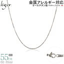 【 金属アレルギー対応 】 純チタン ネックレス チェーン 55cm アズキ 小豆 1.1mm幅 SSA55F( チタン チェーンネックレス レディース メンズ 錆びない アジャスター シンプル ユニセックス 男女兼用 ニッケルフリー 51cm 52cm 53cm 54cm スポーツ 肩こり )