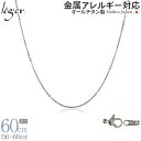 楽天チタンアクセサリー　レジエ【 金属アレルギー対応 】 純チタン ネックレス チェーン 60cm アズキ 小豆 1.1mm幅 SSA60F（ チタン チェーンネックレス レディース メンズ 錆びない アジャスター シンプル ユニセックス 男女兼用 ニッケルフリー 56cm 57cm 58cm 59cm スポーツ 肩こり ）